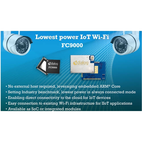 Dialog semiconductor launches its latest ultra-low power wi-fi SoC to accelerate IoT deployment
